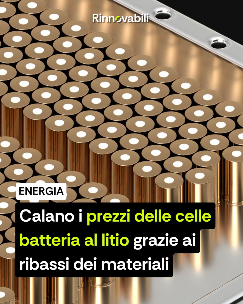 celle batteria al litio: calo dei prezzi