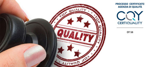 Quality certification DT58 UNI EN ISO 9001